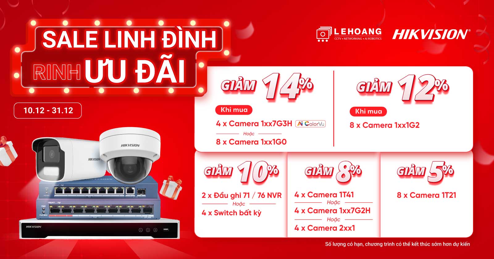 sale linh đình rinh ưu đãi khi mua camera colorvu AI Hikvision - Hikvision Việt Nam